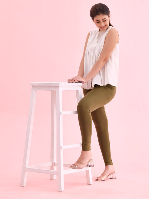 Go Colors Slim Fit Ankle Length Leggings - Image 4