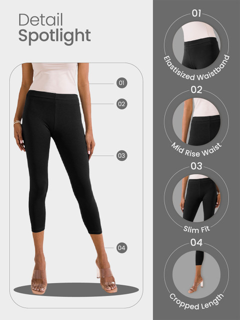 Go Colors Plus Size Slim-Fit Ankle Length Legging - Image 6