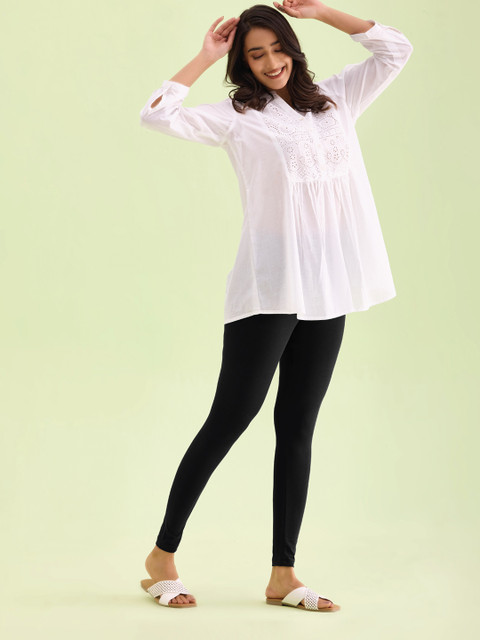 Go Colors Plus Size Slim-Fit Ankle-Length Leggings - Image 3
