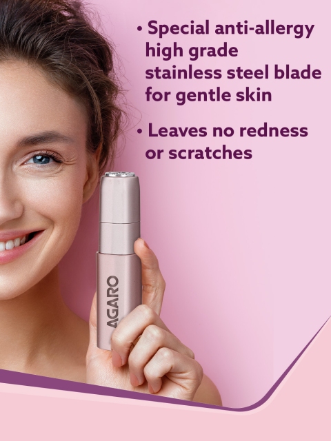Agaro FHR170 Women Facial Hair Remover Epilator - Rose Gold - Image 3