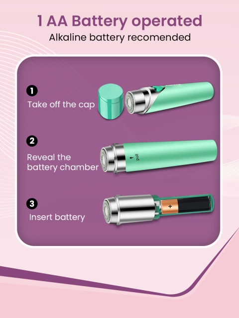 Agaro MHR100 Women Electric Painless Facial Hair Remover For Precision Finish - Green - Image 5