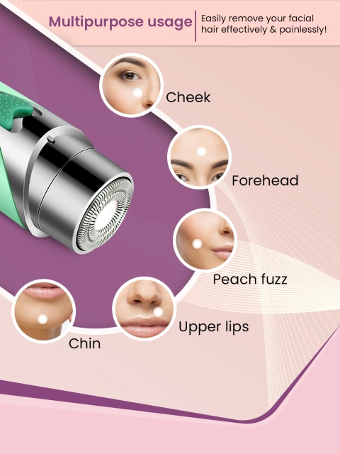 Agaro MHR100 Women Electric Painless Facial Hair Remover For Precision Finish - Green - Image 4