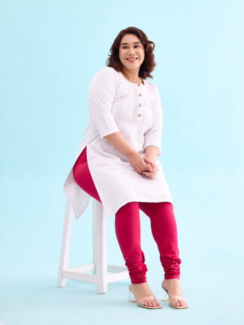 Go Colors Cotton Churidar-Length Leggings - Image 4