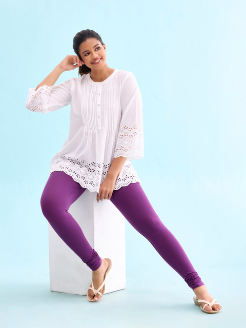 Go Colors Women Churidar-Length Leggings - Image 4