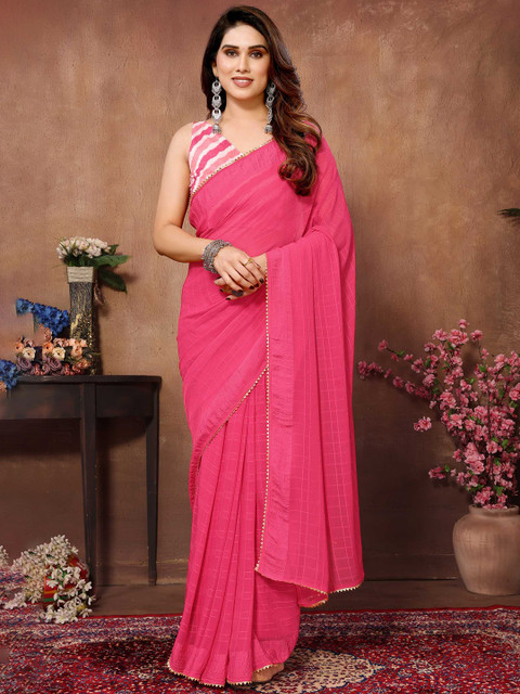 HERE&NOW Georgette Ready To Wear Saree