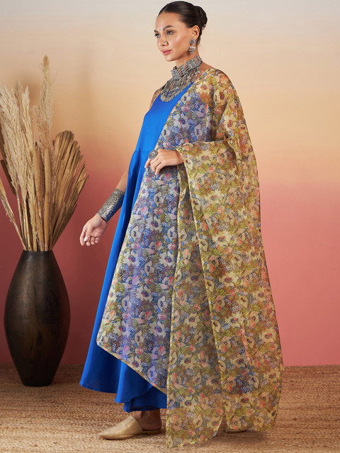 InWeave Women Empire Kurta with Palazzos & With Dupatta - Image 5