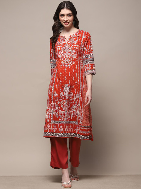 Biba Women Ethnic Motifs Printed Sequinned Kurta