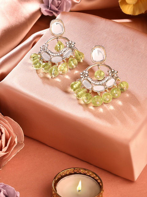 Zaveri Pearls Contemporary Drop Earrings