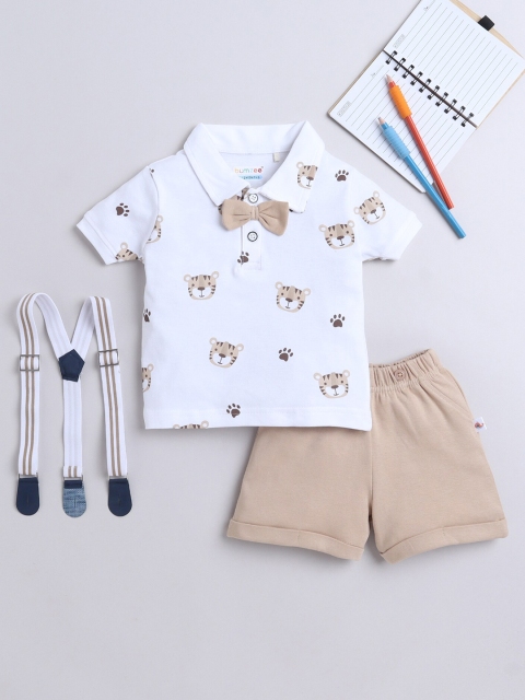 BUMZEE Boys Printed T-shirt with Shorts