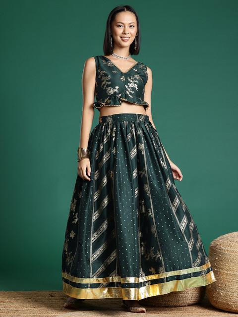 Sangria Ethnic Printed Ready to Wear Lehenga Choli - Image 4