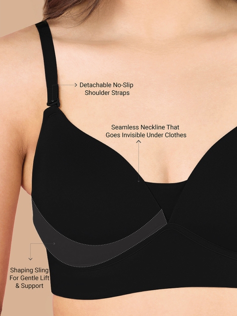 Nykd by Nykaa Adapt360deg Lift & Support Padded Non Wired Barely There T-Shirt Bra NYB362 - Image 5