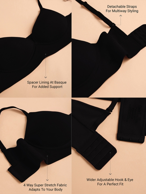 Nykd by Nykaa Adapt360deg Lift & Support Padded Non Wired Barely There T-Shirt Bra NYB362 - Image 6