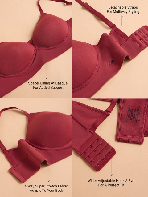 Nykd by Nykaa Adapt360deg Lift & Support Padded Non Wired Barely There T-Shirt Bra NYB362 - Image 6