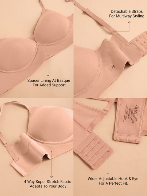 Nykd by Nykaa Adapt360deg Lift & Support Padded Non Wired Barely There T-Shirt Bra NYB362 - Image 6