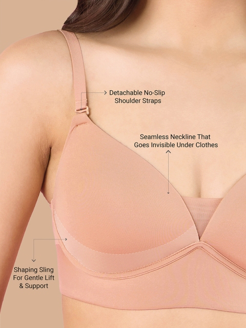 Nykd by Nykaa Adapt360deg Lift & Support Padded Non Wired Barely There T-Shirt Bra NYB362 - Image 5