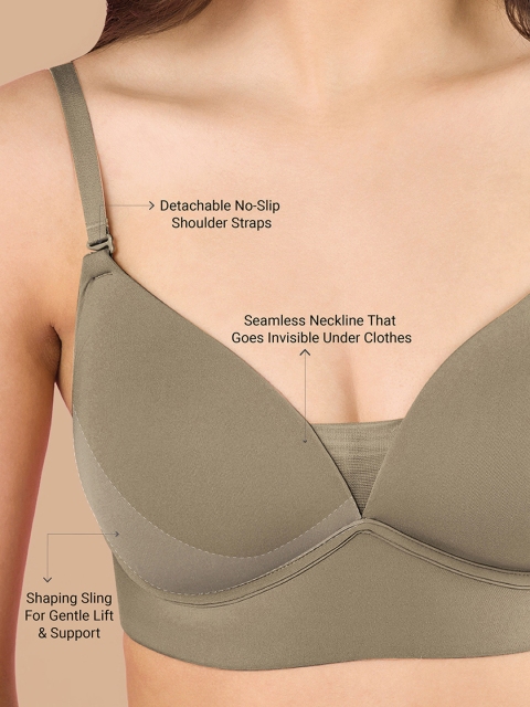 Nykd by Nykaa Adapt360deg Lift & Support Padded Non Wired Barely There T-Shirt Bra NYB362 - Image 5