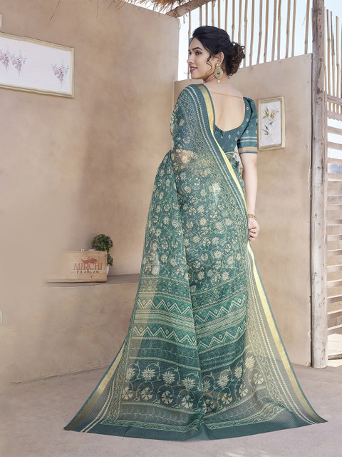 KALINI Floral Zari Saree - Image 2