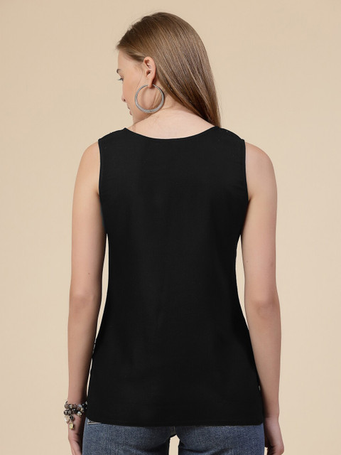 QAZMI Kashmiri Aari Work Sleeveless Kurti - Image 5