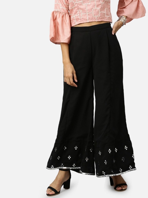 BCZ Style Embroidered Flared Ethnic Palazzos