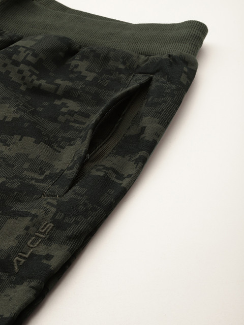 Alcis Athleisure Men Slim-Fit Camouflage Printed Mid Rise Joggers - Image 6