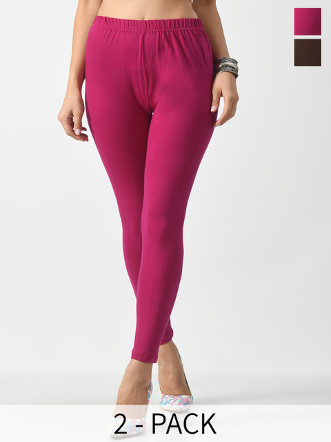 BAESD Pack Of 2 Slim Fit Ankle Length Leggings