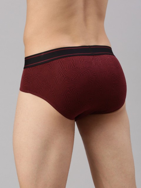 Zoiro Geometric Printed Four Way Stretch Basic Briefs ZO-BRI-MODALSOFT2431-QM-S - Image 3
