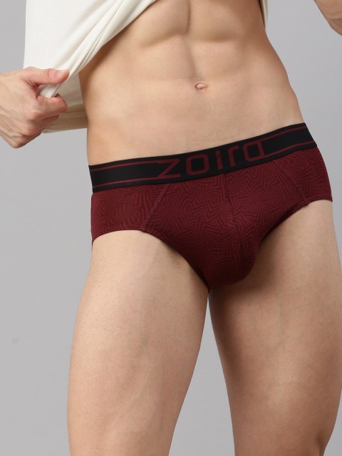 Zoiro Geometric Printed Four Way Stretch Basic Briefs ZO-BRI-MODALSOFT2431-QM-S - Image 4