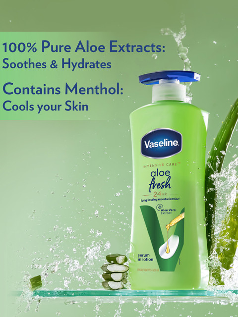 Vaseline Aloe Fresh 24 Hrs Long Lasting Body Lotion - 600 ml - Image 5