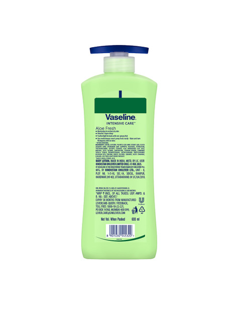 Vaseline Aloe Fresh 24 Hrs Long Lasting Body Lotion - 600 ml - Image 2