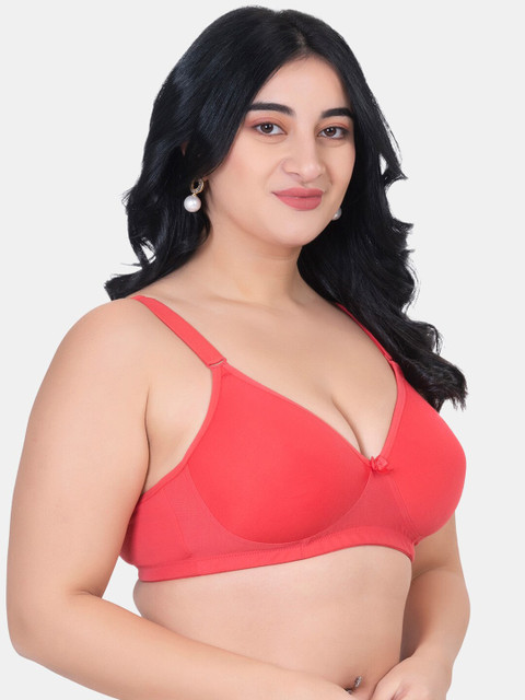 KOMLI Pack Of 2 Plus Size Lightly Padded Cotton Minimizer Bra With All Day Comfort - Image 2