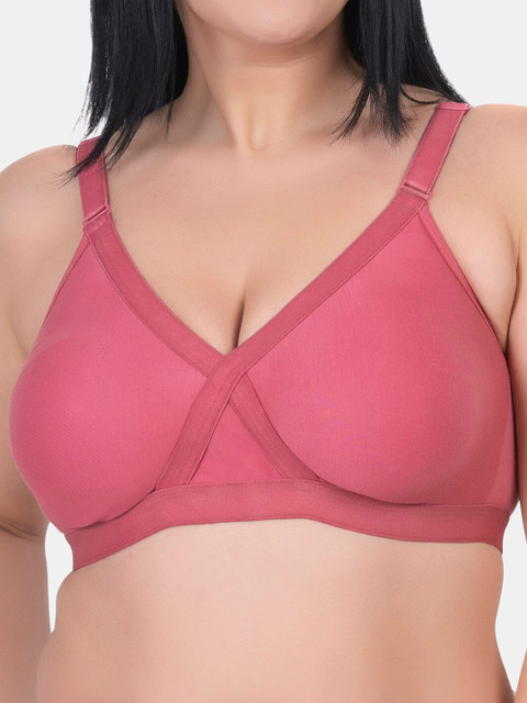 KOMLI Plus Size Pack Of 2 Full Coverage Non Padded Cotton Workout Bra With All Day Comfort - Image 5