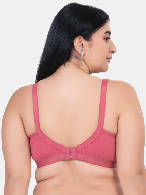 KOMLI Plus Size Pack Of 2 Full Coverage Cotton Everyday Bras With All Day Comfort - Image 4