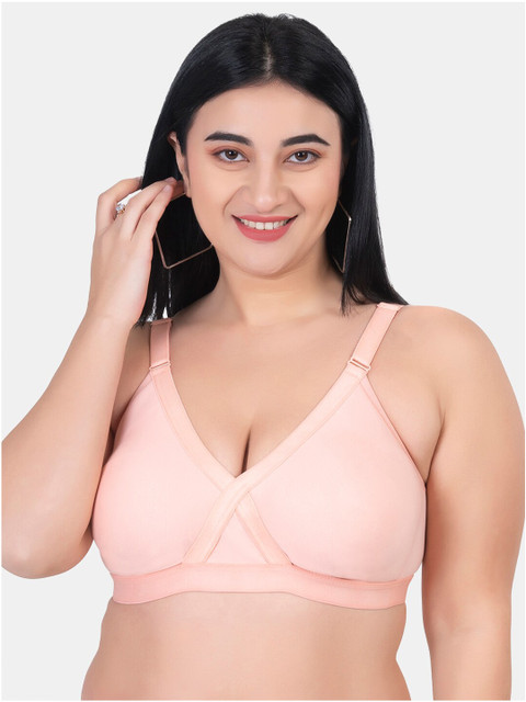 KOMLI Plus Size Pack Of 3 Full Coverage Non Padded Cotton Workout Bra With All Day Comfort - Image 2