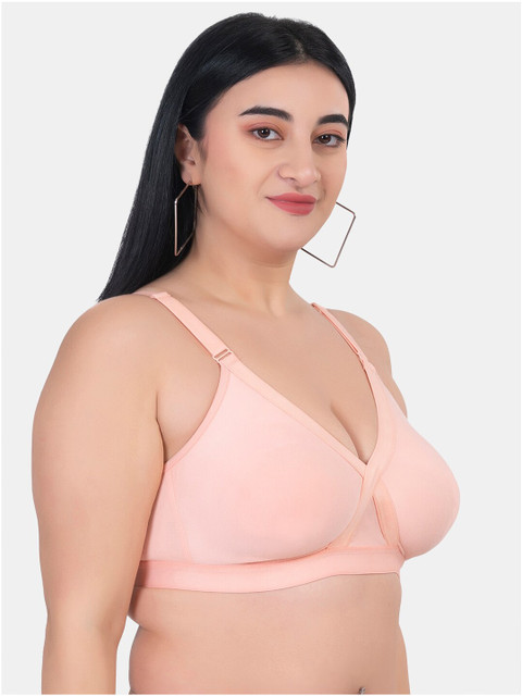 KOMLI Plus Size Pack Of 3 Full Coverage Non Padded Cotton Workout Bra With All Day Comfort - Image 5