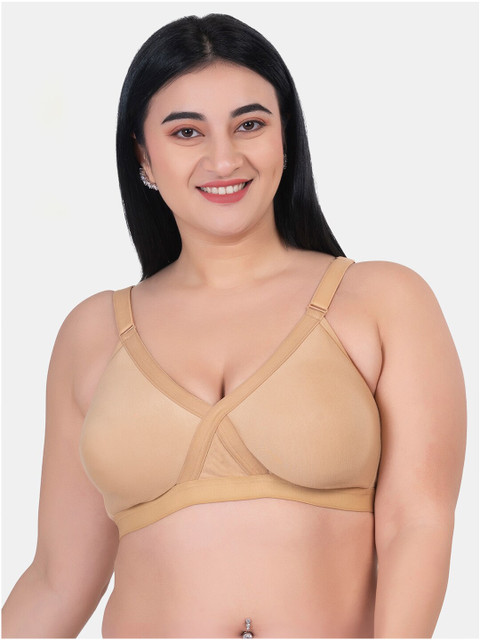 KOMLI Plus Size Pack Of 3 Full Coverage Non Padded Cotton Workout Bra With All Day Comfort - Image 3