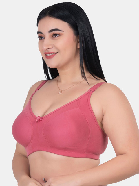 KOMLI Plus Size Pack Of 2 Full Coverage Non Padded Cotton Workout Bra With All Day Comfort - Image 3
