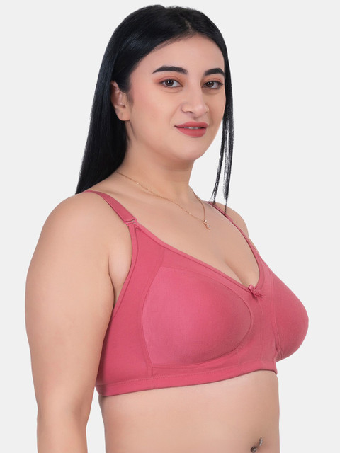 KOMLI Plus Size Pack Of 2 Full Coverage Non Padded Cotton Workout Bra With All Day Comfort - Image 2