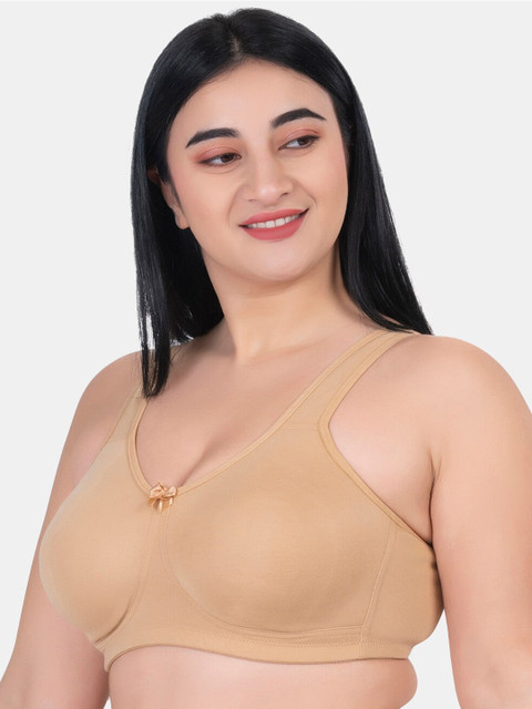 KOMLI Plus Size Pack Of 2 Full Coverage Cotton T-shirt Bras With All Day Comfort - Image 3