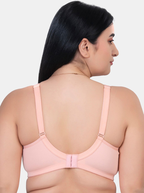 KOMLI Plus Size Pack Of 2 Full Coverage Cotton Everyday Bras With All Day Comfort - Image 5