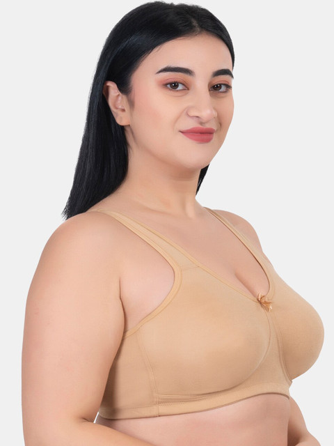 KOMLI Plus Size Pack Of 2 Full Coverage Cotton Everyday Bras With All Day Comfort - Image 3
