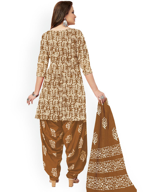 MIRAAN Ethnic Motifs Printed Pure Cotton Kurta with Patiala & With Dupatta - Image 3