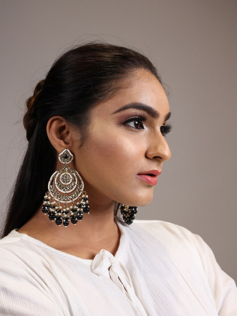 Cierra Gold-Plated Crescent Shaped Chandbalis Earrings - Image 6