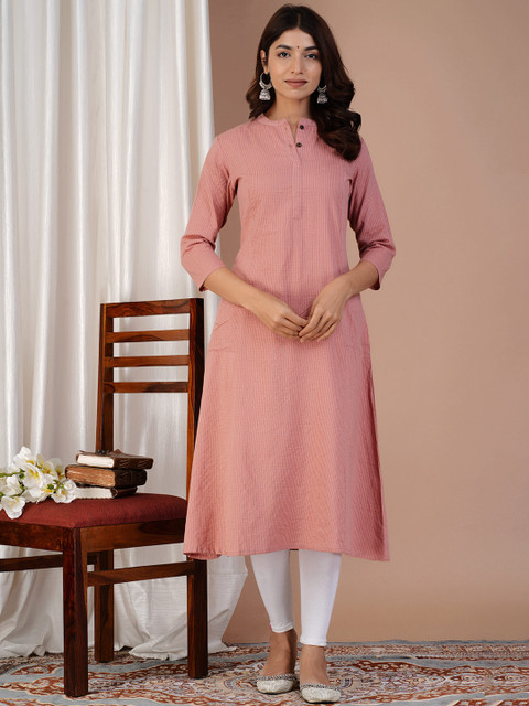 BAESD Striped A-Line Pure Cotton Kurta
