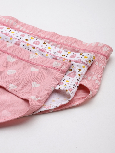 DressBerry Women Pack Of 3 Printed Mid-Rise Hipster Briefs - Image 6