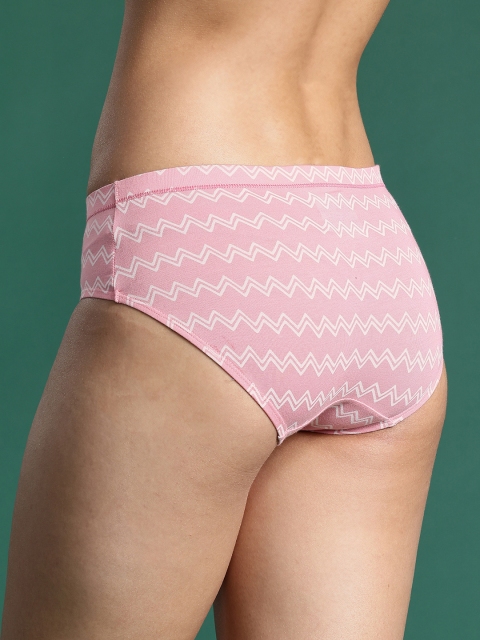 DressBerry Women Pack Of 3 Printed Mid-Rise Hipster Briefs - Image 4