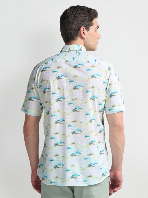 Arrow Sport Abstract Printed Pure Cotton Short Sleeves Casual Shirt - Image 4
