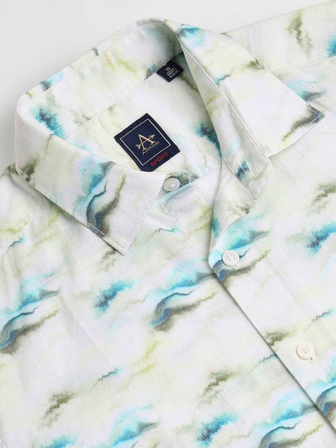 Arrow Sport Abstract Printed Pure Cotton Short Sleeves Casual Shirt - Image 2