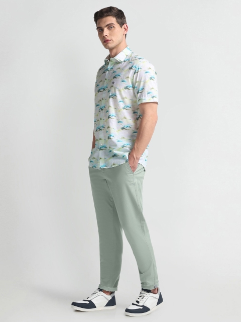 Arrow Sport Abstract Printed Pure Cotton Short Sleeves Casual Shirt - Image 5