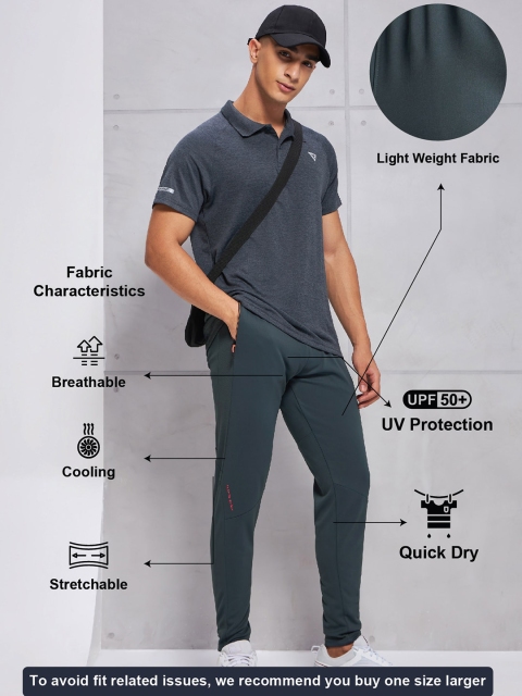 Technosport Men SS'24 Slim Fit Mid-Rise Antimicrobial Track Pants - Image 5