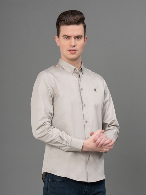 Red Tape Button-Down Collar Cotton Curved Casual Shirt - Image 4